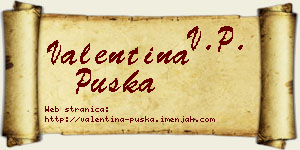 Valentina Puška vizit kartica